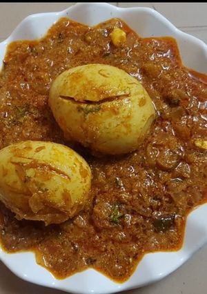 A picture of Dhaba style Egg Curry.