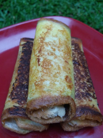 Cara Buat Roti Tawar isi Vla Pisang Coklat Simpel