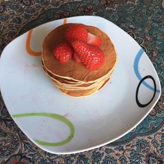 Banana🍌-walnuts pancake 🥞 A picture of Banana🍌-walnuts pancake 🥞.