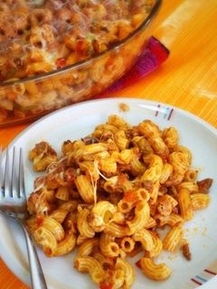 صورة لوصفة معكرونة باللحم