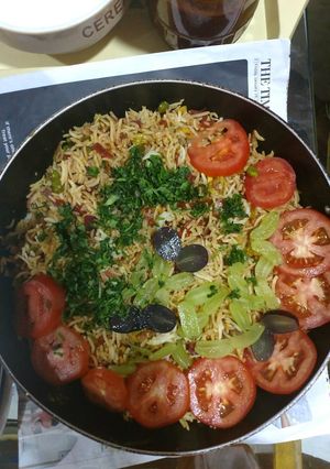 A picture of Vegetable Biryani.