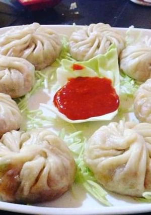 A picture of Veg Steamed Momos.
