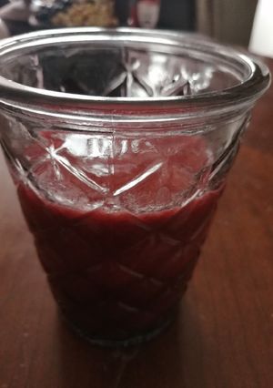 Una foto de Batido de Mango y Frambuesas