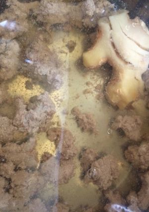 Foto resep Bakwan sapi kuah jahe