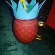 Batido de frutilla y piña....🍍🍓🍓