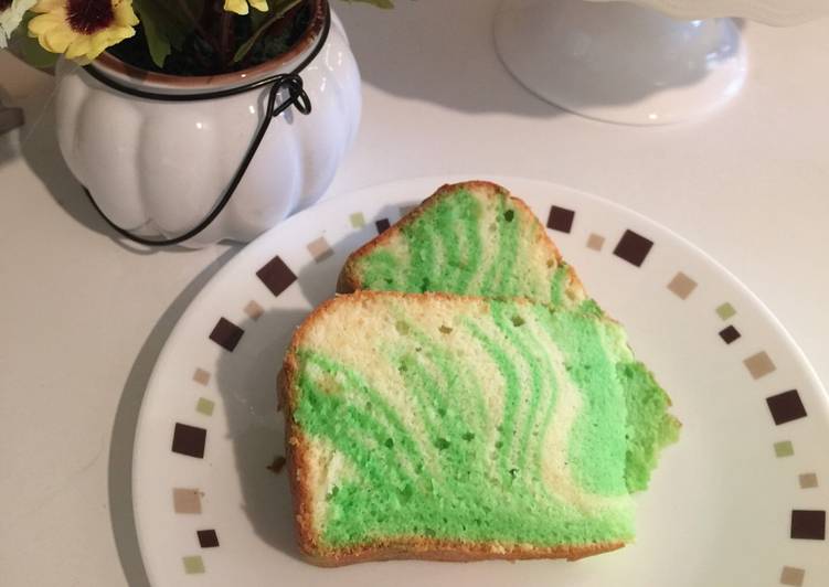 Pandan zebra cake putih telur