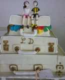 Torta de casamiento las valijas