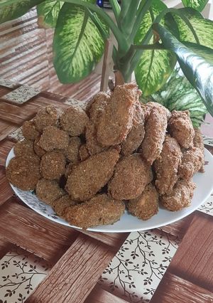 عکسی از دستور قارچ وکت وبال سوخاری با سه آرد متفاوت