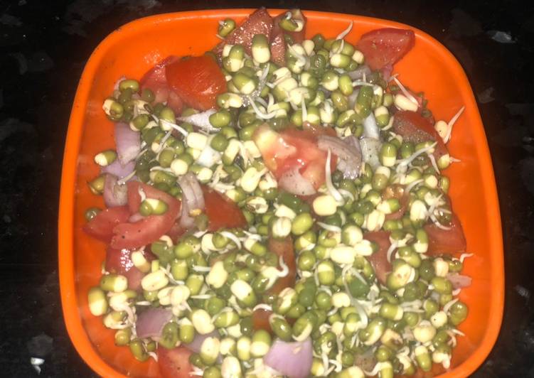 How to Make Super Quick Homemade Sprout Moong Salad Cooking Basics for Beginners