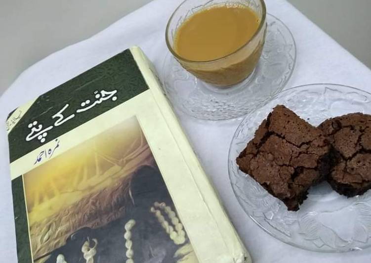 Easiest Way to Make Ultimate My strong tea with fav fudge brownies