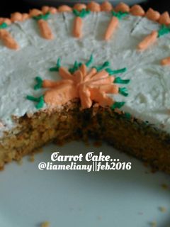 Foto resep Carrot Cake Palem Sugar with creamcheese Frosting..