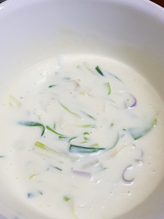 Una foto de Salsa 5 minutos de queso y cebolla