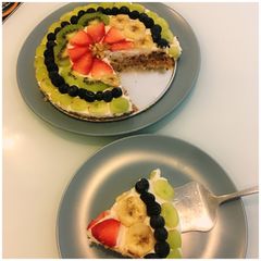 A picture of Fresh Fruit Cheese cake(no bake).
