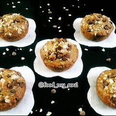 A picture of Banana Oats Muffins Vegan.