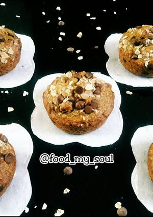 A picture of Banana Oats Muffins Vegan.
