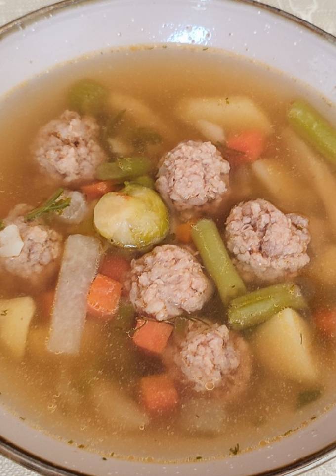 Овочевий суп із фрикадельками😋