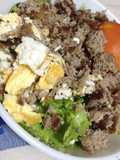 Salad Idea with Sausage Link (Filipino Longganisa) & Egg