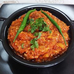 A picture of Baigan Ka Bhartha.