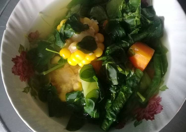 Resep Sayur bening daun kelor yang simpel