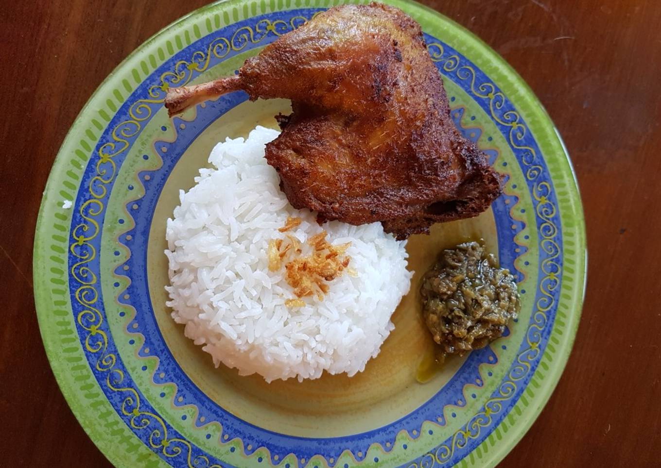 Bebek goreng ungkep santan