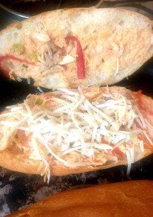 Una foto de Panes con pollo,!¡