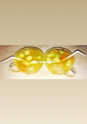 Foto resep Lychee orange ice delight with fruits