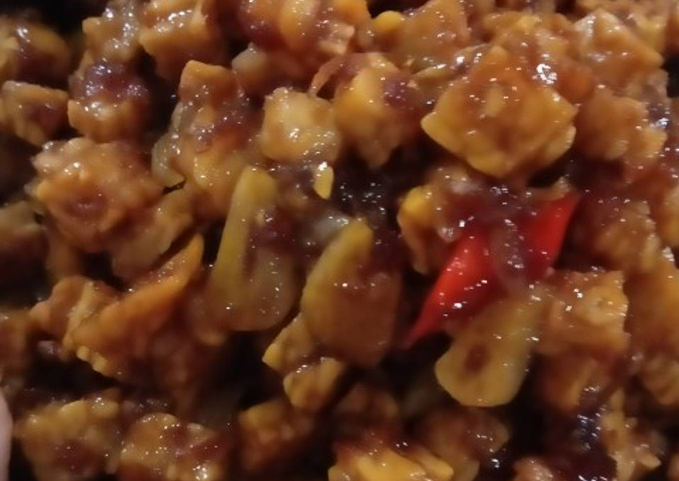 Tempe Pedas Manis Gurih 😋😋😋