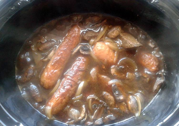 Recipe: Tasty Slow-cooked liver and sausage
