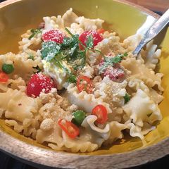 A picture of Pea Pasta - a simple supper.