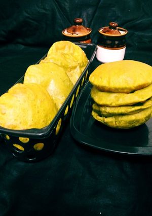 A picture of Choliya  coriander Puri recipe or Green Chickpea Poori.