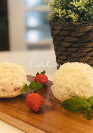 Foto resep Bola-bola brownis keju isi strawberry
