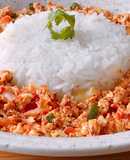 Trứng Chiên Scramble Cà Chua & Cơm Nóng