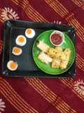 Potato spring onion papad roll