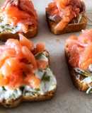 Canapés de salmón
