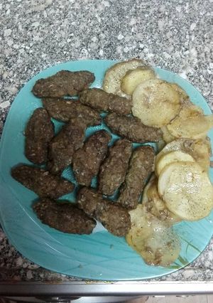 صورة لوصفة كفتة وبطاطس فى الفرن