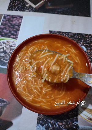 صورة لوصفة شوربة الفارميسيل بنكهة الزنجبيل😋