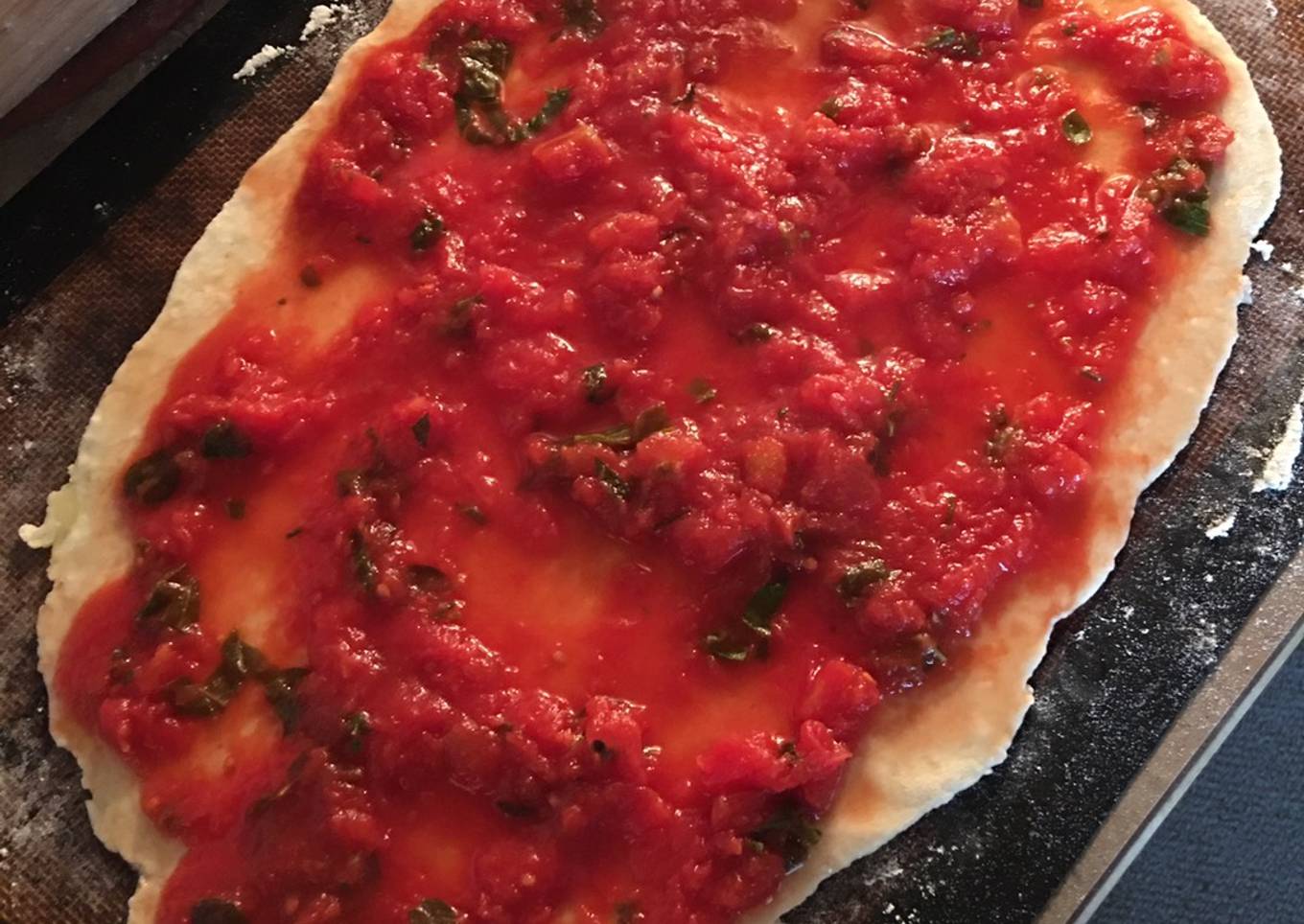 No oil no onion PIZZA SAUCE with fresh herbs