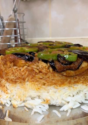 صورة لوصفة المقلوبه بالخضار