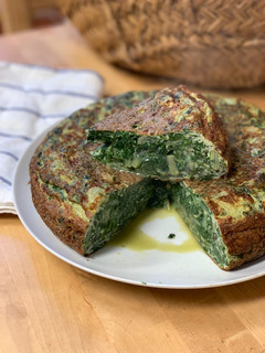Una foto de Súper tortilla de acelgas y espinacas
