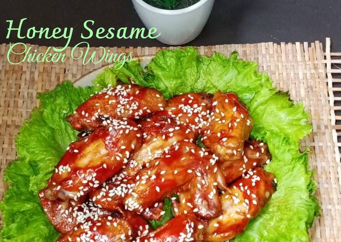 Bagaimana Membuat Honey Sesame Chicken Wings (sayap panggang madu wijen) Anti Gagal