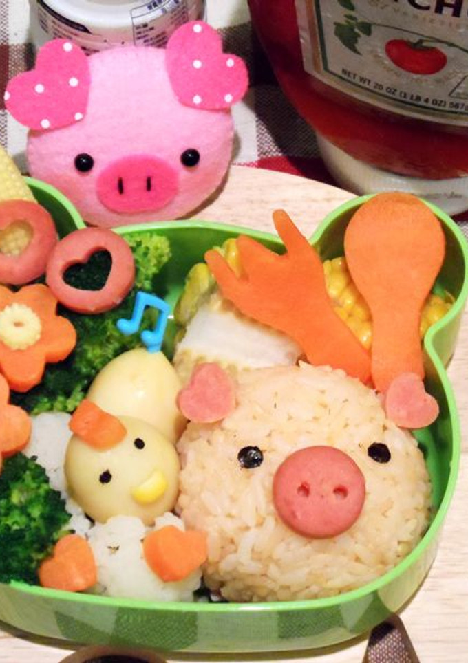 【親子食堂】卡哇依的小豬便當 的食譜成品照片
