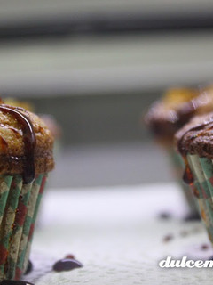 Una foto de Muffins de manzana y caramelo
