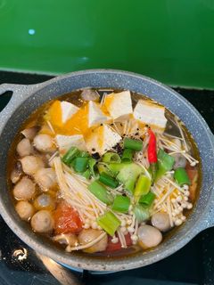 Hình của món Lẩu nấm chay.