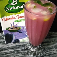 A picture of Black jamun mocktail.
