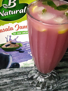 A picture of Black jamun mocktail.
