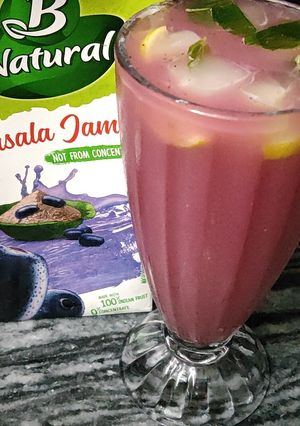 A picture of Black jamun mocktail.