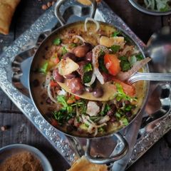 A picture of Kathiawar curry choley.