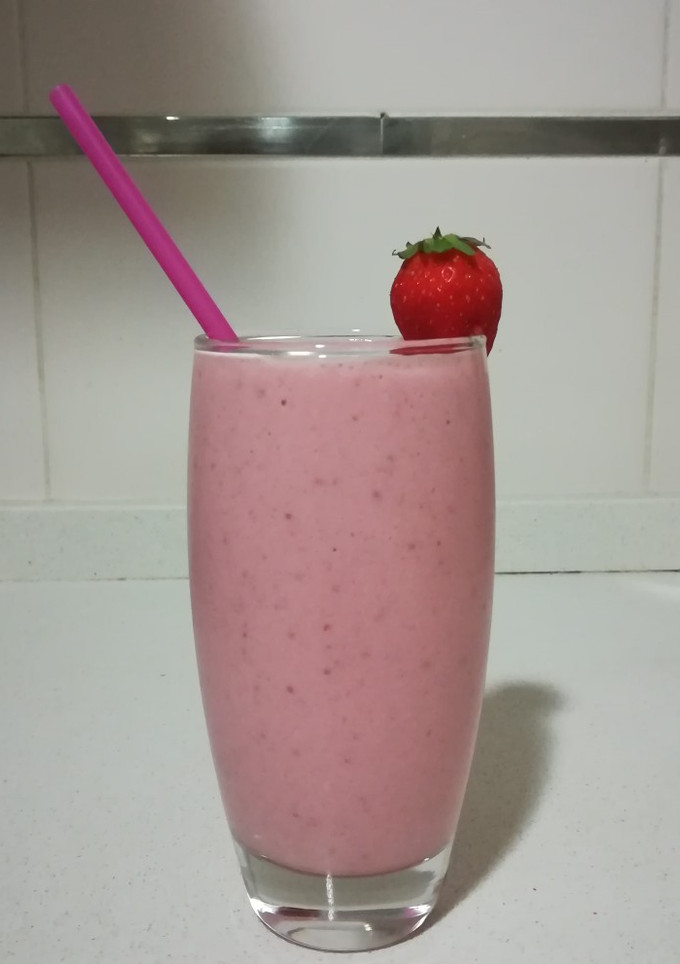 Una foto de Batido de fresa