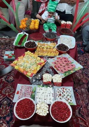 عکسی از دستور سفره یلدا امسالم