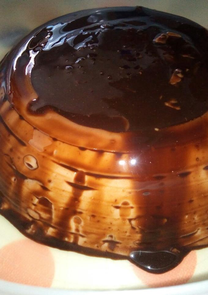 Una foto de Flan de nocilla fácil